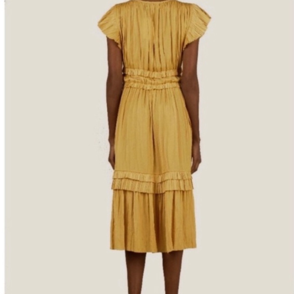 Anthropologie Current Sereia Pleated Midi Dress